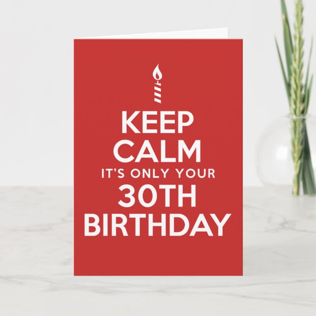 Tarjeta de cumpleaños 30 (en blanco) (Anverso)