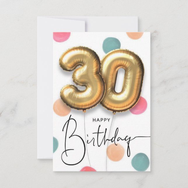 tarjeta de cumpleaños 30 para novio (Anverso)