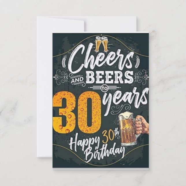 tarjeta de cumpleaños 30 para novio (Anverso)