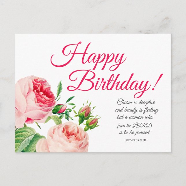 Tarjeta de cumpleaños 31 de Proverbios Florales (Anverso)