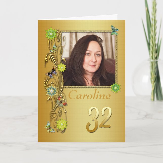 Tarjeta de cumpleaños 32ª foto del Golden Garden (Anverso)