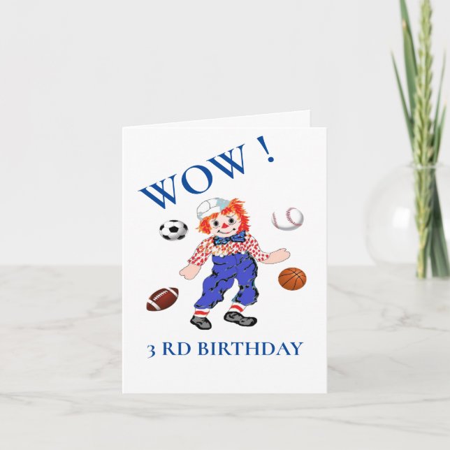 Tarjeta De Cumpleaños : 3 Cumpleaños (Anverso)