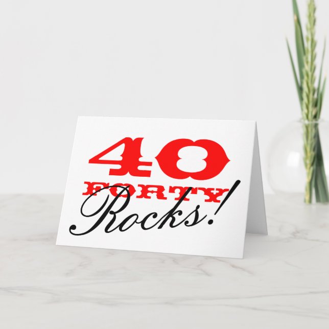 Tarjeta de cumpleaños 40 | ¡40 es genial! (Anverso)