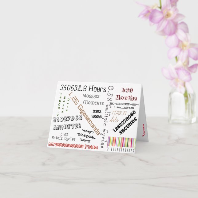 Tarjeta de cumpleaños 40 alternativa (Orquídea)