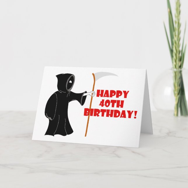 Tarjeta de cumpleaños 40 de Reaper (Anverso)