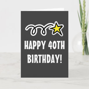 Tarjeta de cumpleaños 40 feliz para hombres o muje