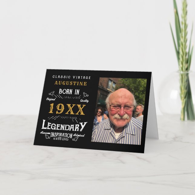 Tarjeta de cumpleaños 40 personalizada (Anverso)