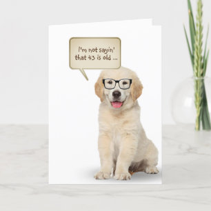 Tarjeta de cumpleaños 43 de Golden Retriever Puppy