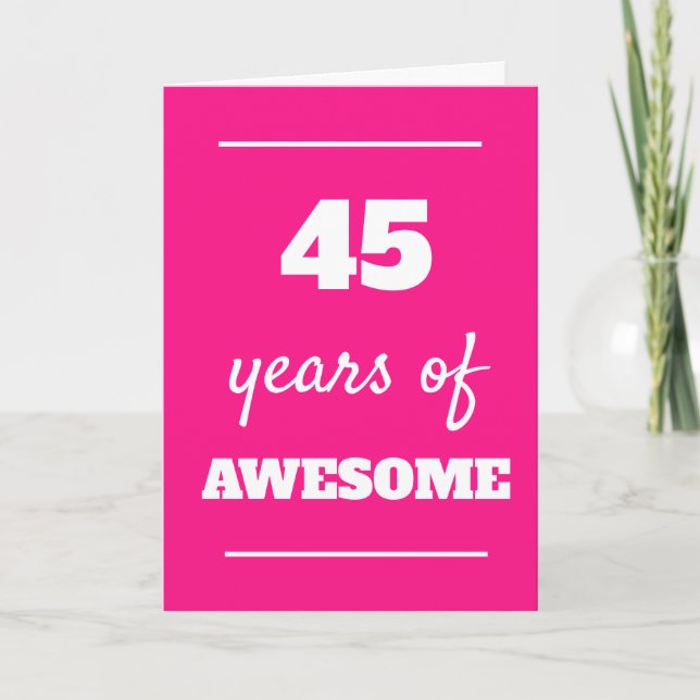 Tarjeta de cumpleaños 45ª rosa (Anverso)