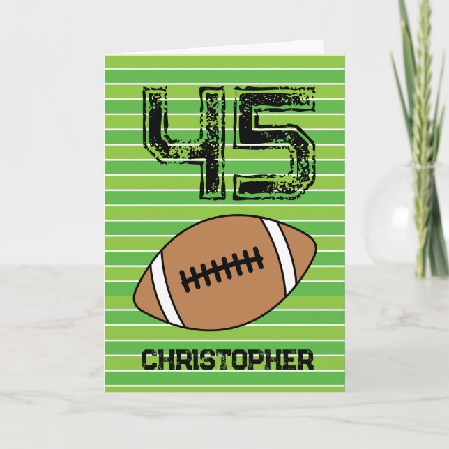 Tarjeta de cumpleaños 45º para el Fútbol Verde (Anverso)