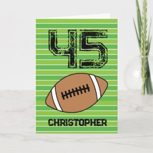 Tarjeta de cumpleaños 45º para el Fútbol Verde
