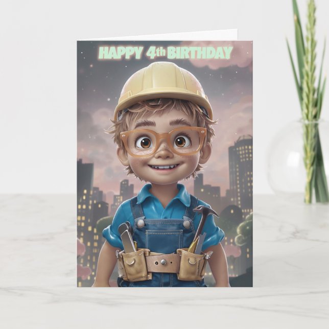 Tarjeta de cumpleaños 4 feliz (Anverso)