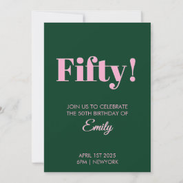 Tarjeta de Cumpleaños 50