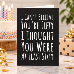 Tarjeta de cumpleaños 50 años Edad 50 Quincuagésim