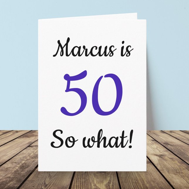 Tarjeta de cumpleaños 50 con cita divertida (Subido por el creador)