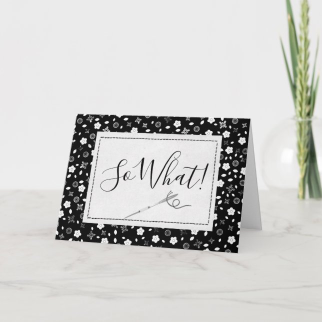 Tarjeta de cumpleaños 50 de la aguja de coser (Anverso)