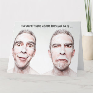 Tarjeta de cumpleaños 50 Gigante para el marido (v