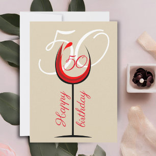 Tarjeta de cumpleaños 50 para hombre o mujer con c