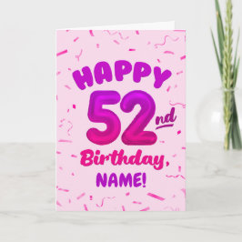 Tarjeta de cumpleaños 52 con nombre personalizado