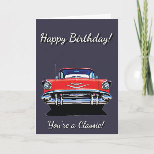 Tarjeta de cumpleaños 57 Classic Car 1957