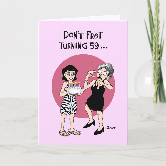 Tarjeta de cumpleaños 59 mujeres (Anverso)