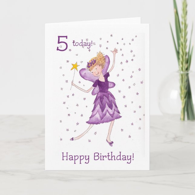 Tarjeta de cumpleaños 5 de Fairy (Anverso)