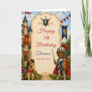Tarjeta de cumpleaños 5 del Caballero Medieval