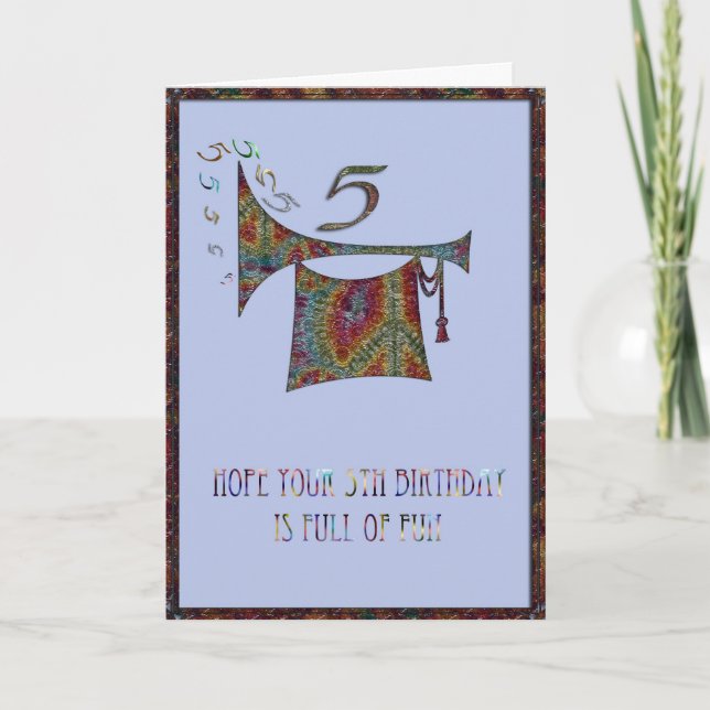 Tarjeta de cumpleaños 5 para niños (Anverso)