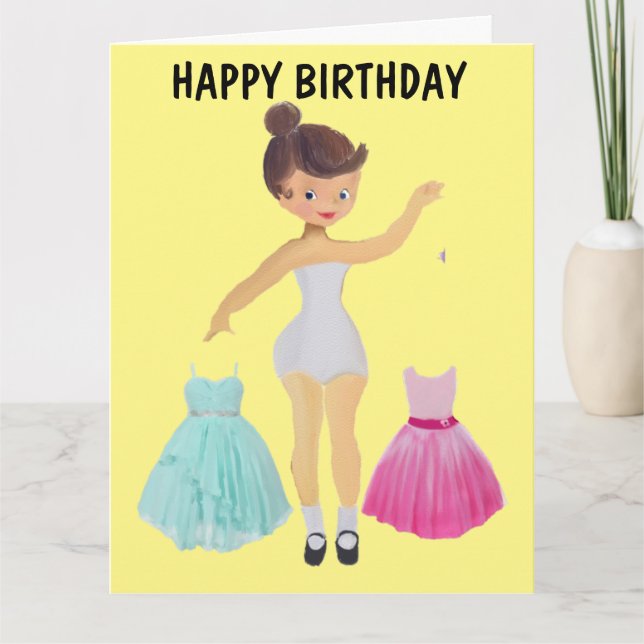 TARJETA DE CUMPLEAÑOS 5X7 PARA CHICA (Anverso)