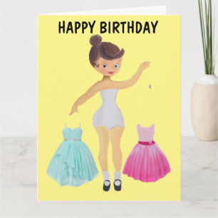 TARJETA DE CUMPLEAÑOS 5X7 PARA CHICA