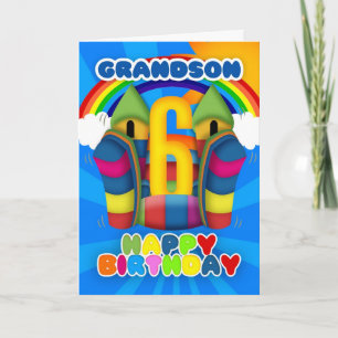 Tarjeta de cumpleaños 6º Grandson con Castillo Bou
