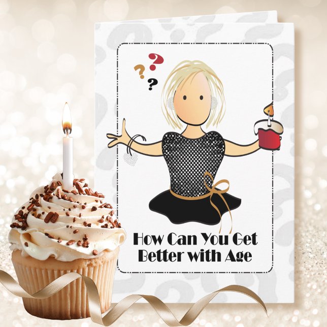 Tarjeta de cumpleaños 60 clásica elegante mujer ca (Subido por el creador)