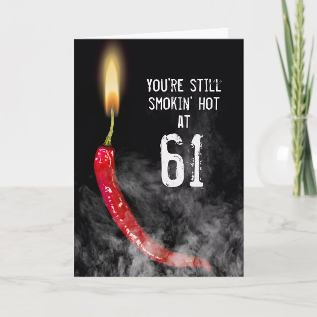 Tarjeta de cumpleaños 61 Red Hot Pepper (Anverso)