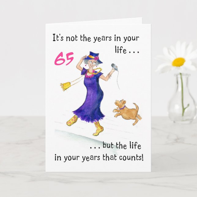 Old English Co. Tarjeta De Cumpleaños De 65 Años Para Hombre