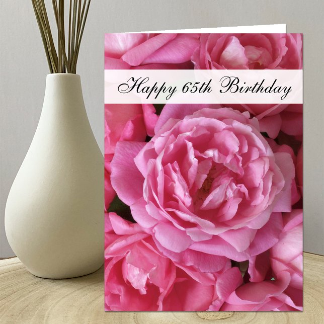 Tarjeta de cumpleaños 65 - Rosas por 65 años (Subido por el creador)