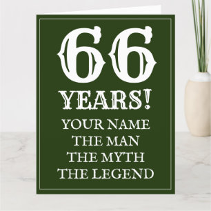 Tarjeta de cumpleaños 66 para padre o abuelo