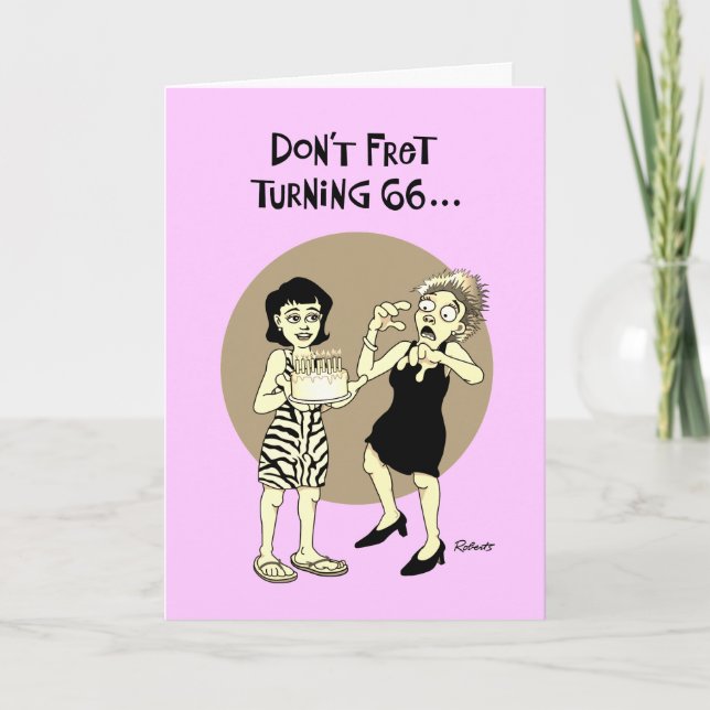 Tarjeta de cumpleaños 66 tranquilizadora (Anverso)