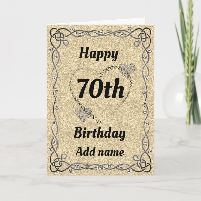 Tarjeta de cumpleaños 70 de bonito especial (Anverso)