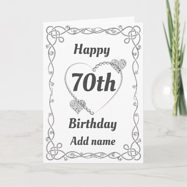 Tarjeta de cumpleaños 70 de bonito especial (Anverso)