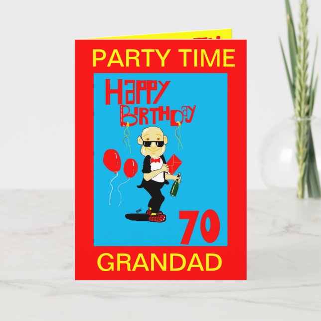 tarjeta de cumpleaños 70 de grandad (Anverso)