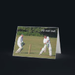 Tarjeta de cumpleaños 70 del críquet<br><div class="desc">Tarjeta de cumpleaños con foto de jugadores de cricket y palabras '70 not out' de New Forest Pics</div>