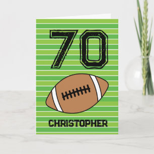 Tarjeta de cumpleaños 70 del Fútbol Verde