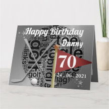 Tarjeta de cumpleaños 70 del personalizado
