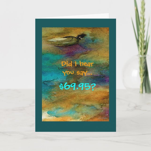 Tarjeta de cumpleaños 70 humorística (Anverso)