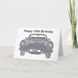 Tarjeta de cumpleaños 70 para los amantes de los a