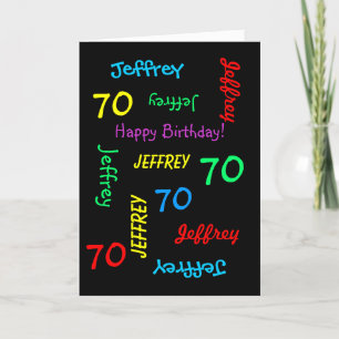Tarjeta de cumpleaños 70 personalizada Cualquier n
