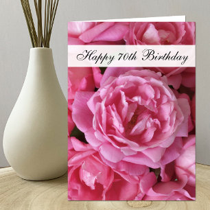 Tarjeta de cumpleaños 70 - Rosas por 70 años