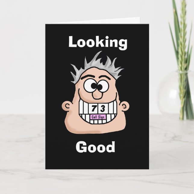 Tarjeta de cumpleaños 73 del operador de radio Big (Anverso)