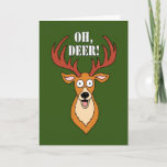 Tarjeta de cumpleaños 75 de Deer Funny<br><div class="desc">¡Oh,  ciervo! ¡Tu cumpleaños número 75 está aquí! tarjeta divertida con un venado sorprendido y personalizado. Un gran diseño para un cazador que cumple 75 años o para cualquiera que ame la vida salvaje.</div>