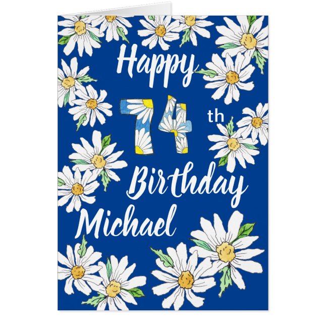 Tarjeta de cumpleaños 75 personalizada y Belada (Frente)